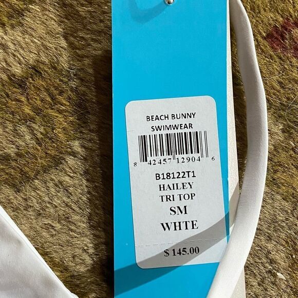 Beach Bunny Marrakesh Hailey Tri Bikini‎ Top White nwt - Picture 4 of 7
